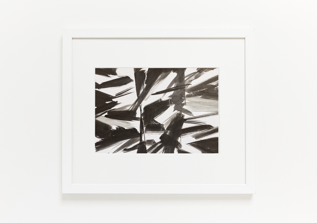 Latitude Study original ink painting - by Timothy Gent - example framed view - by Timothy Gent