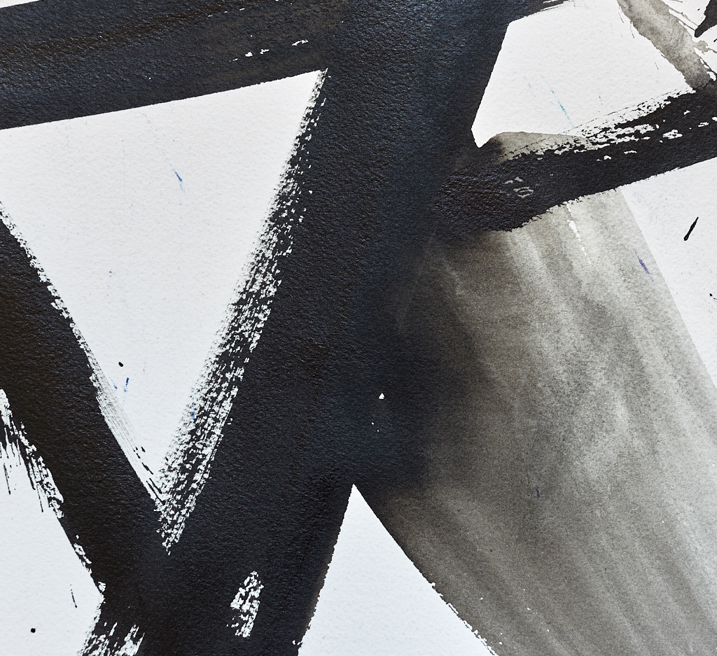 Abstract ink painting Torque Shear - by Timothy Gent - detail view - by Timothy Gent