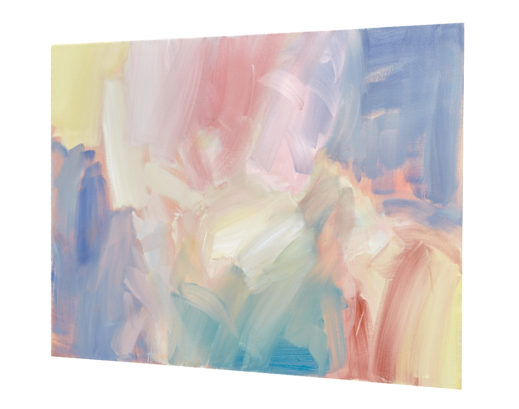 Abstract oil painting Chroma bloom - by Timothy Gent - side view - by Timothy Gent