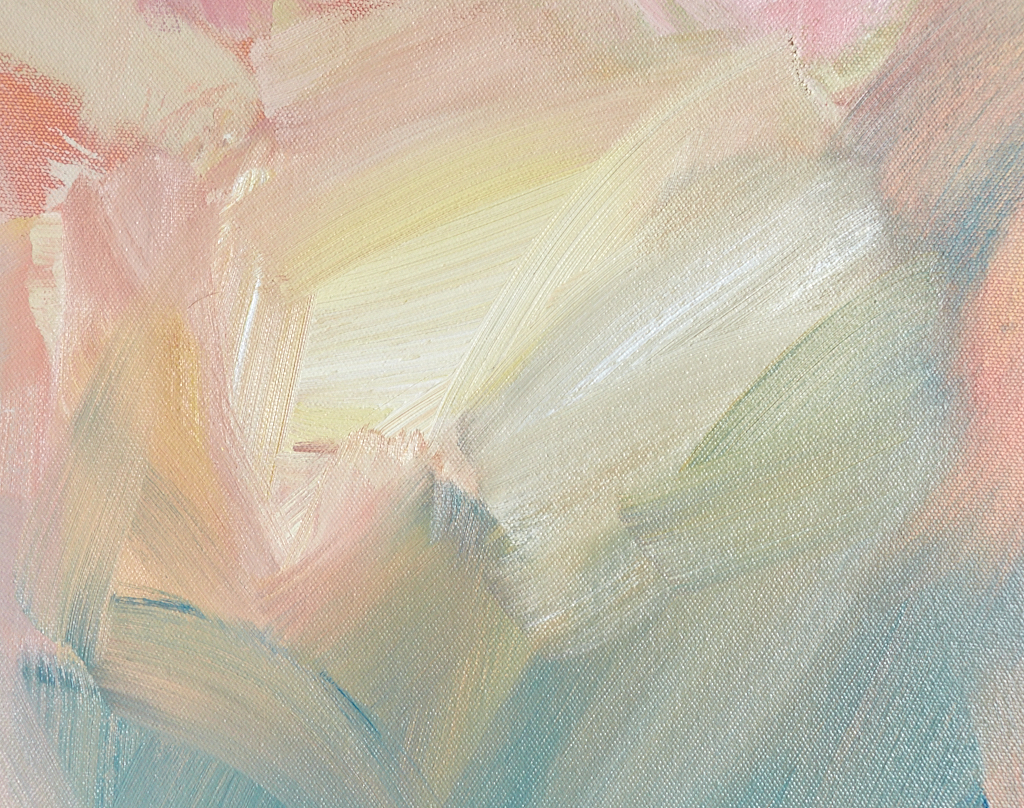 Abstract oil painting Chroma bloom - by Timothy Gent - detail view - by Timothy Gent