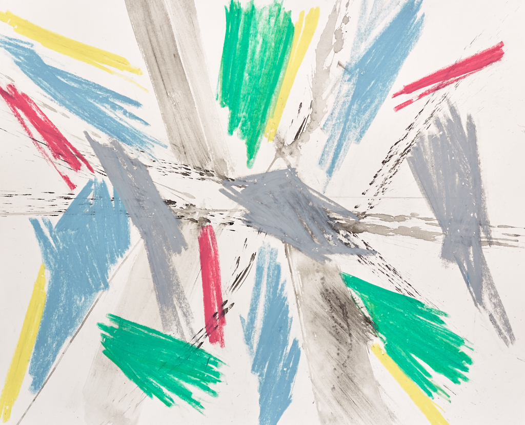 Abstract art Bright shore oil pastel