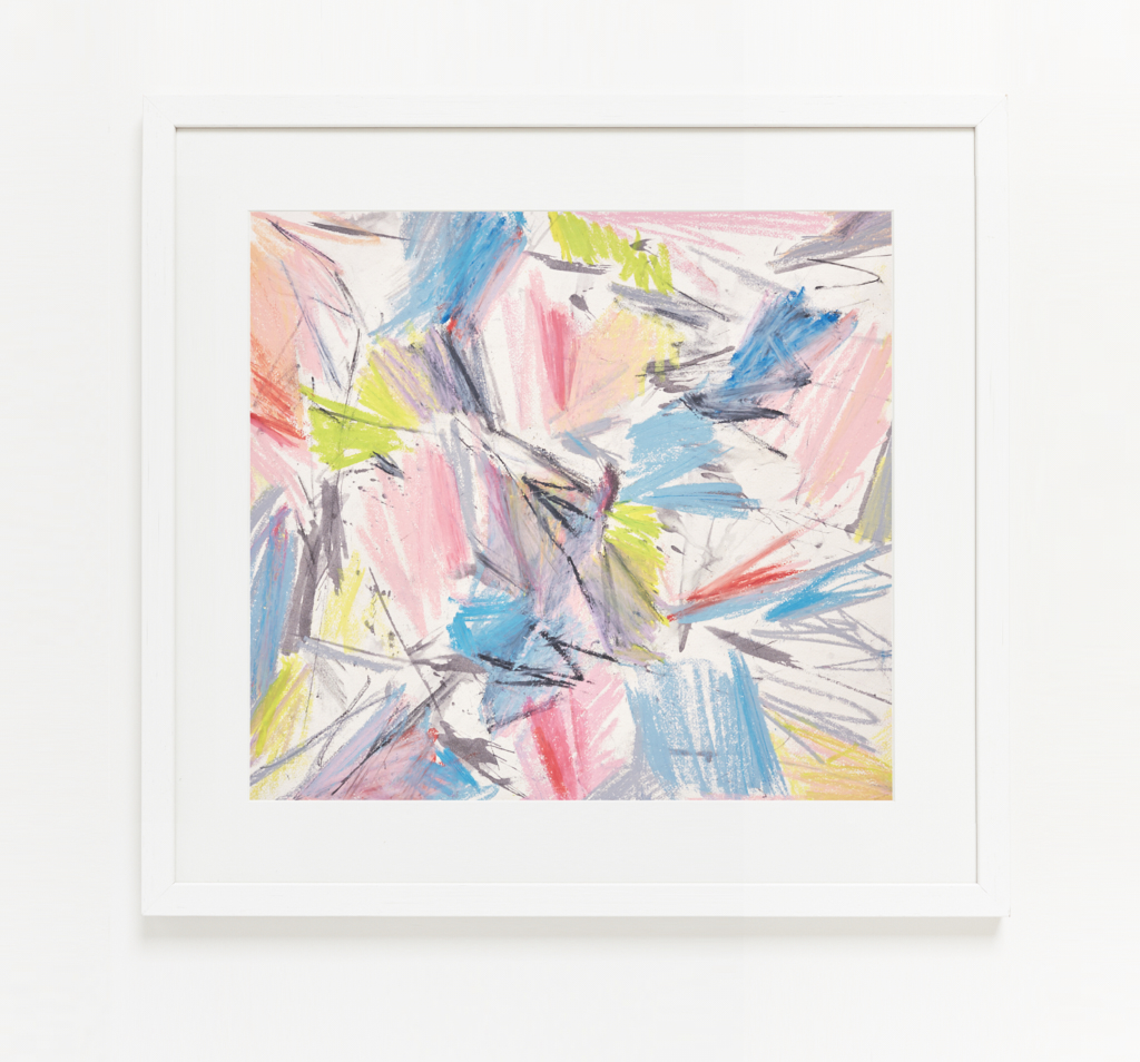 Coastal zing original oil pastel - by Timothy Gent - example framed view - by Timothy Gent