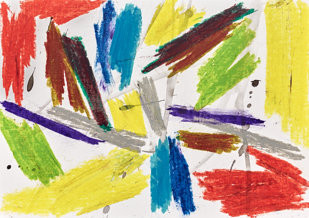 Abstract art Dynamo oil pastel