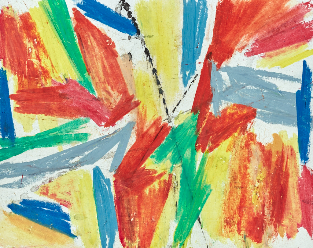 Abstract art Hot ride oil pastel