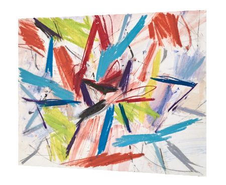 Abstract oil pastel Release - by Timothy Gent - side view - by Timothy Gent