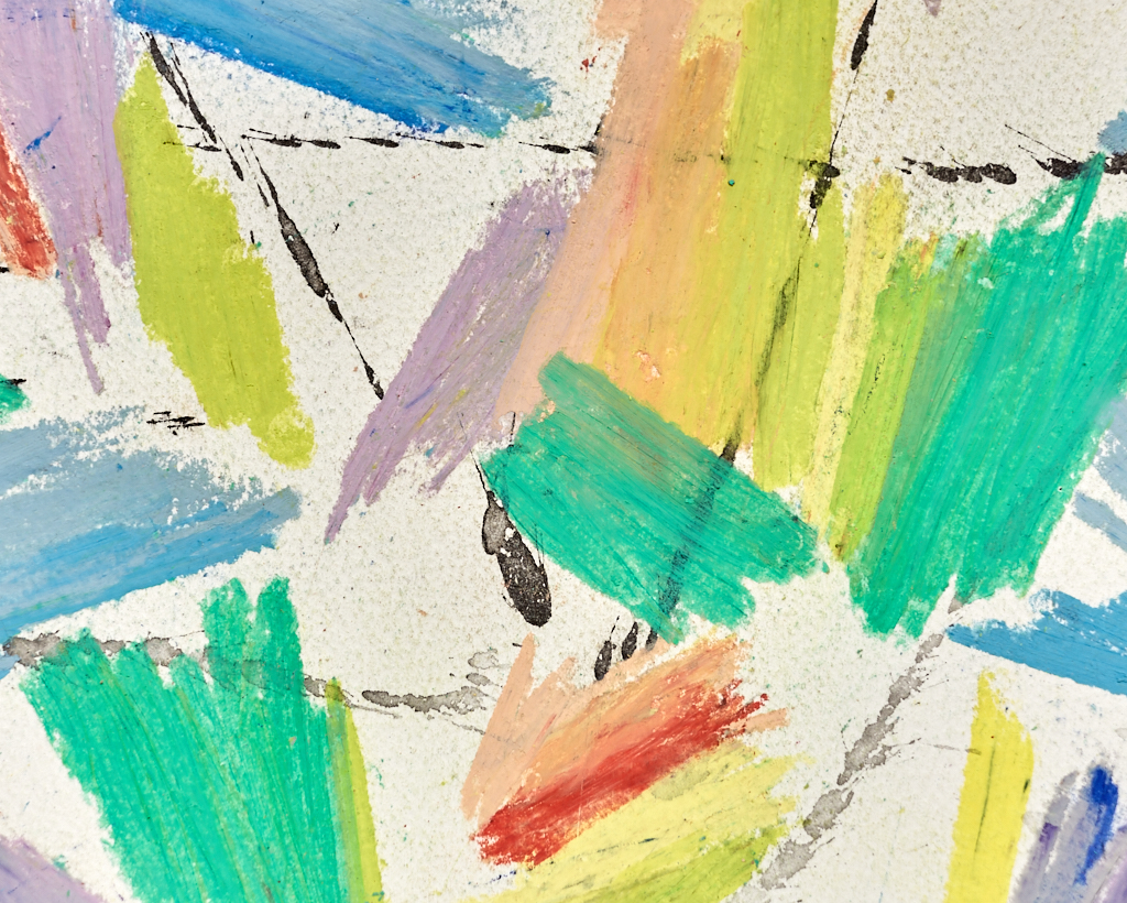 Abstract oil pastel Reverie - by Timothy Gent - detail view - by Timothy Gent