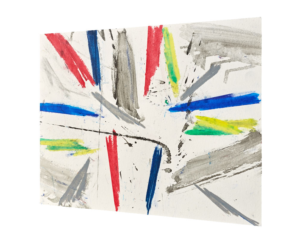 Abstract oil pastel Shimmer - by Timothy Gent - side view - by Timothy Gent