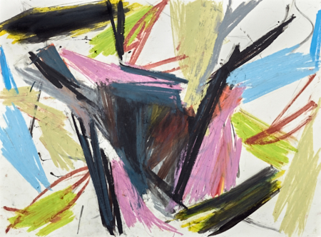 Abstract art Torque Axis oil pastel