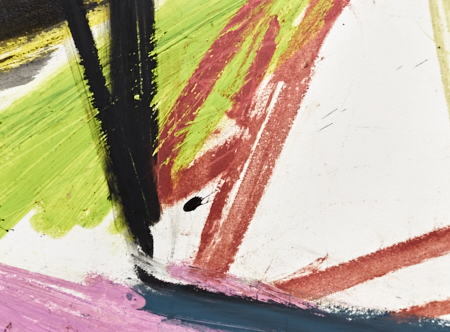 Abstract oil pastel Torque Axis - by Timothy Gent - detail view - by Timothy Gent