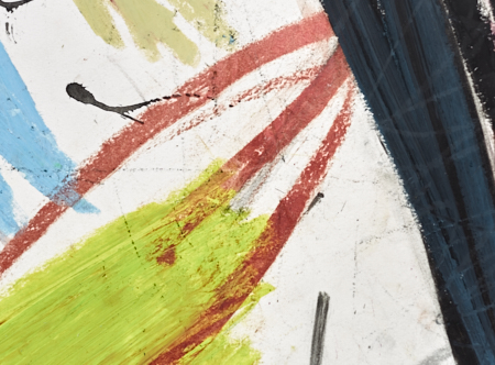 Abstract oil pastel Torque Axis - by Timothy Gent - detail close view - by Timothy Gent