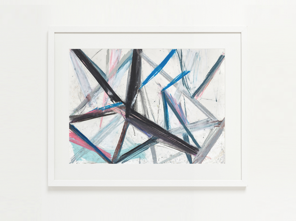 Torque Lock original oil pastel - by Timothy Gent - example framed view - by Timothy Gent