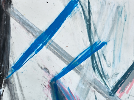 Abstract oil pastel Torque Lock - by Timothy Gent - second detail view - by Timothy Gent
