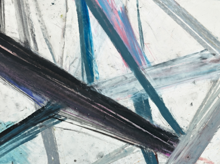 Abstract oil pastel Torque Lock - by Timothy Gent - fourth detail view - by Timothy Gent