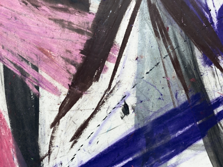 Abstract oil pastel Torque Taut - by Timothy Gent - detail view - by Timothy Gent