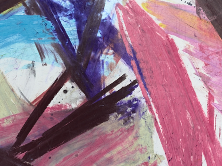 Abstract oil pastel Torque Taut - by Timothy Gent - third detail view - by Timothy Gent