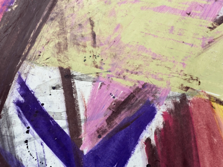 Abstract oil pastel Torque Taut - by Timothy Gent - fourth detail view - by Timothy Gent