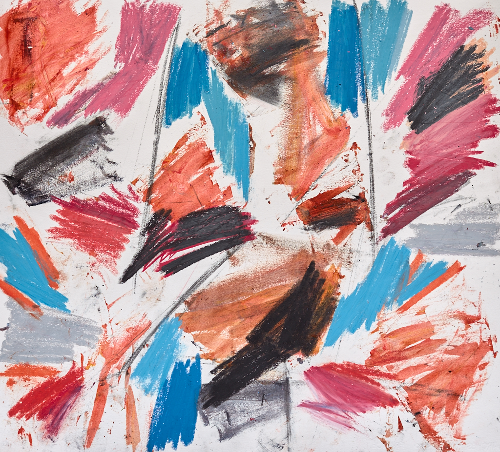 Abstract art Untitled (03) oil pastel