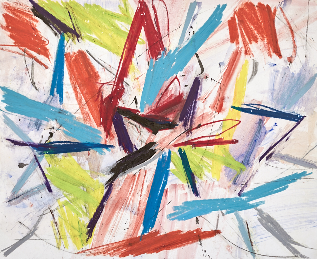 Abstract art Untitled (05), Torque oil pastel