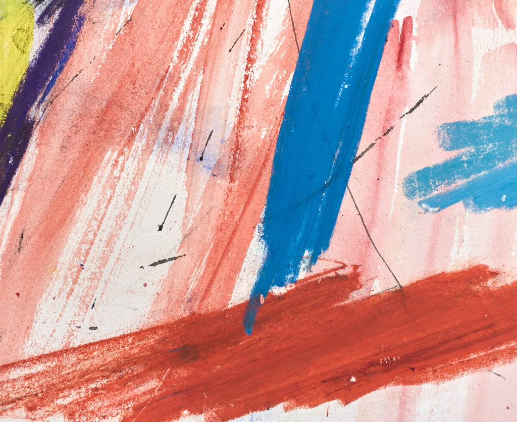 Abstract oil pastel Untitled (05), Torque - by Timothy Gent - detail view - by Timothy Gent