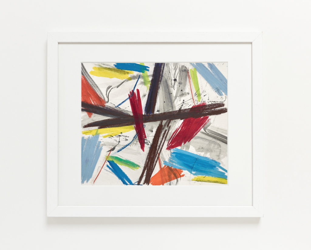 Untitled (06), Junction original oil pastel - by Timothy Gent - example framed view - by Timothy Gent