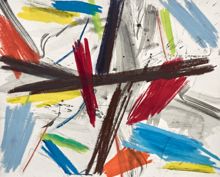 Abstract art Untitled (06), Junction oil pastel