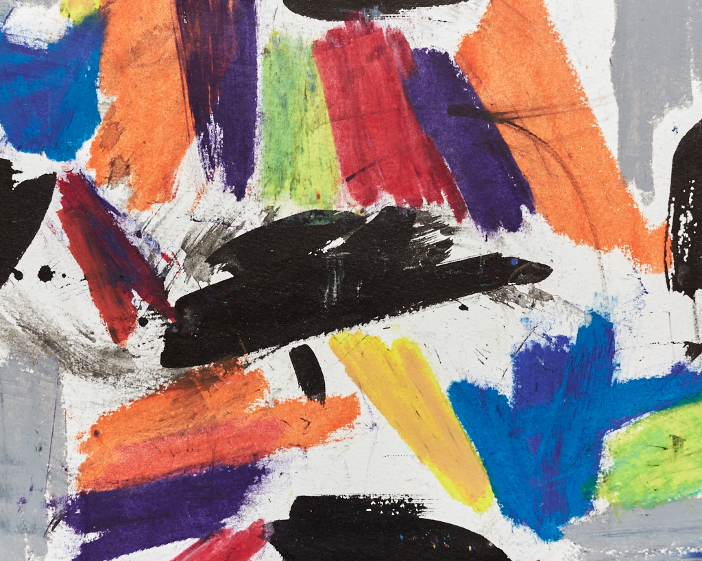 Abstract oil pastel Vibe - by Timothy Gent - detail view - by Timothy Gent