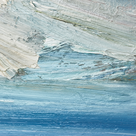 Seascape oil painting for sale By the tide - detail view