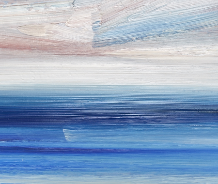 Seascape oil painting for sale Calm seas - fourth detail view