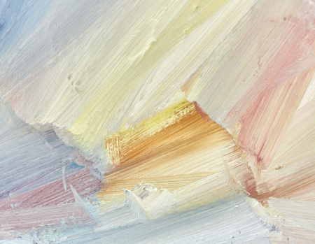 Open Shore, Lindisfarne – detail of the oil painting