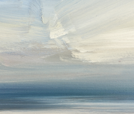 Seascape oil painting for sale Out to sea - second detail view