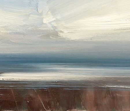 Seascape oil painting for sale Out to sea - fourth detail view