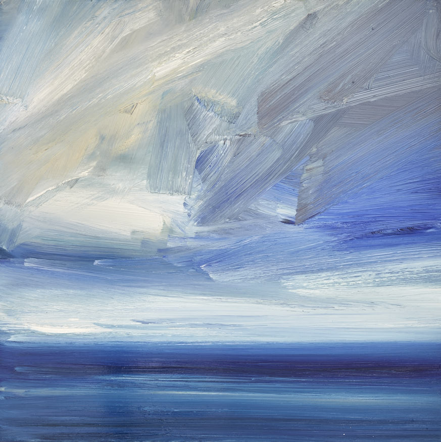Original seascape oil painting Over the Shore