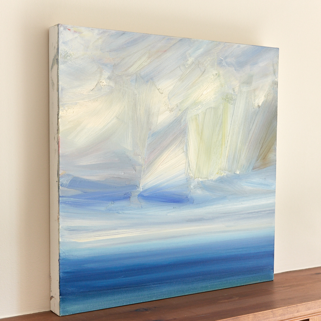 Seascape oil painting for sale Serene horizons - side view