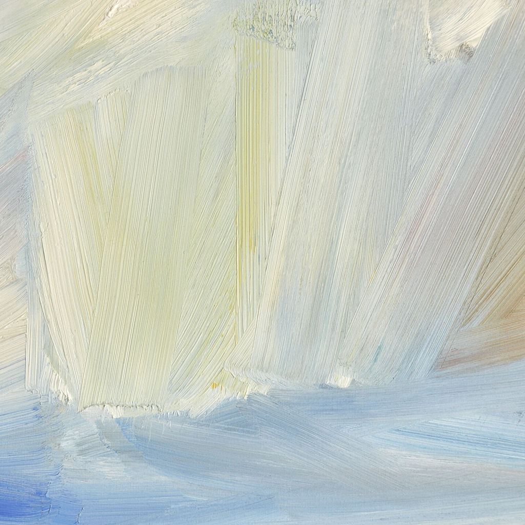 Seascape oil painting for sale Serene horizons - detail view