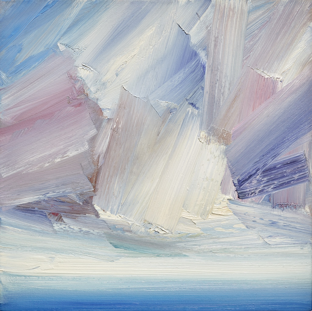 Seascape oil painting for sale Skies over Lindisfarne