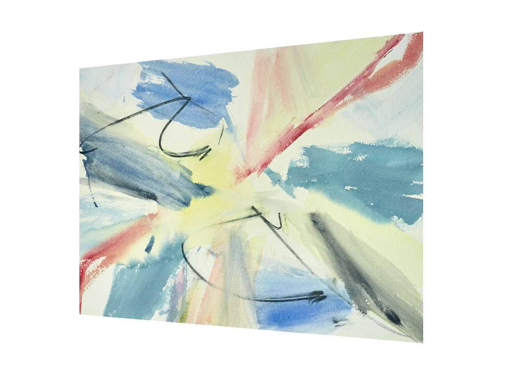 Side view of Holding Light, original abstract painting by Timothy Gent