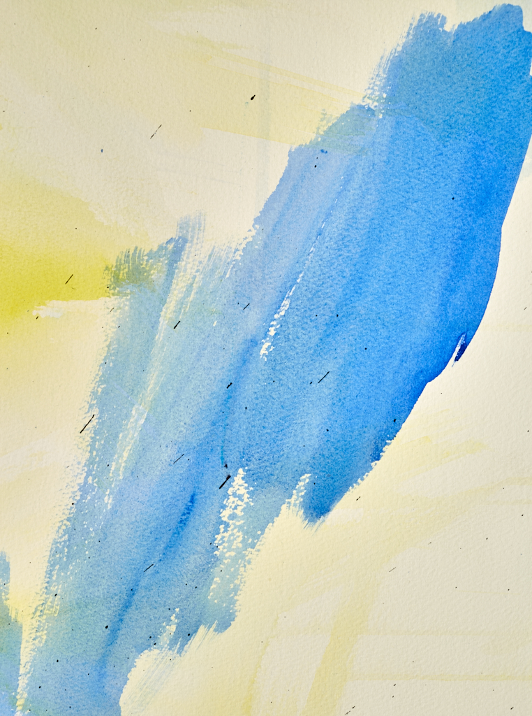 Third detail view - right sheet of Intervals, original abstract painting by Timothy Gent
