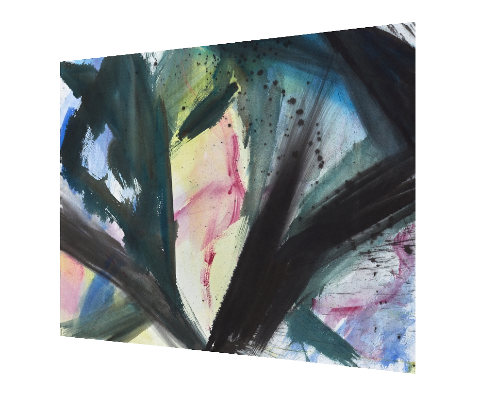 Detail view of Press of Light, original abstract painting by Timothy Gent