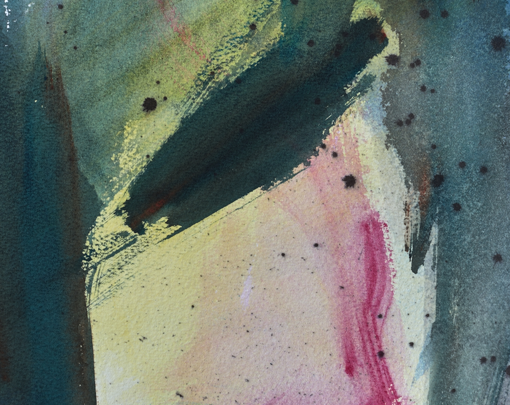 Third detail view of Press of Light, original abstract painting by Timothy Gent
