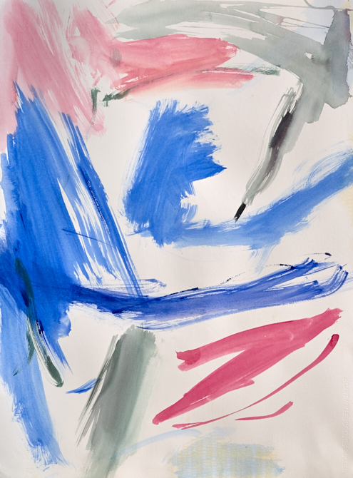 Right sheet view of Thresholds, original abstract painting by Timothy Gent