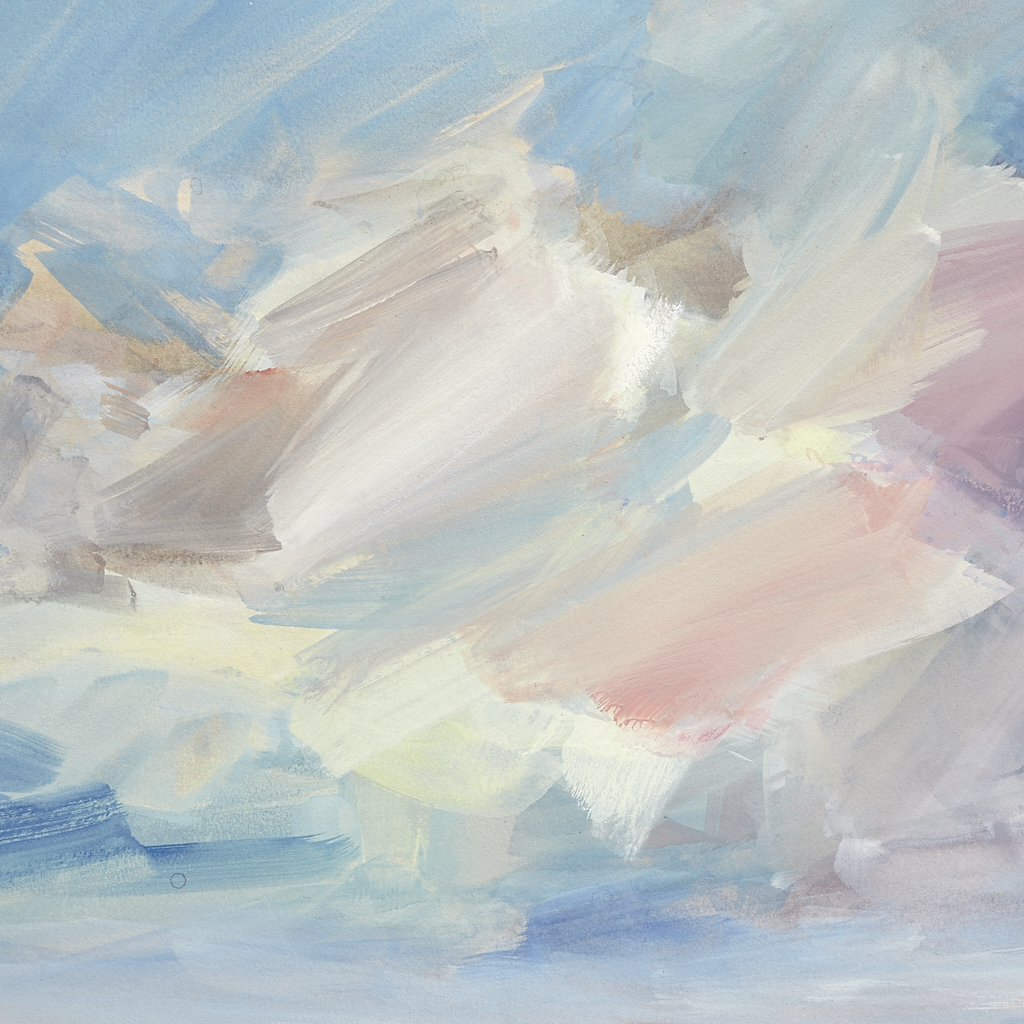Bright shore original seascape watercolour painting by Timothy Gent - detail view