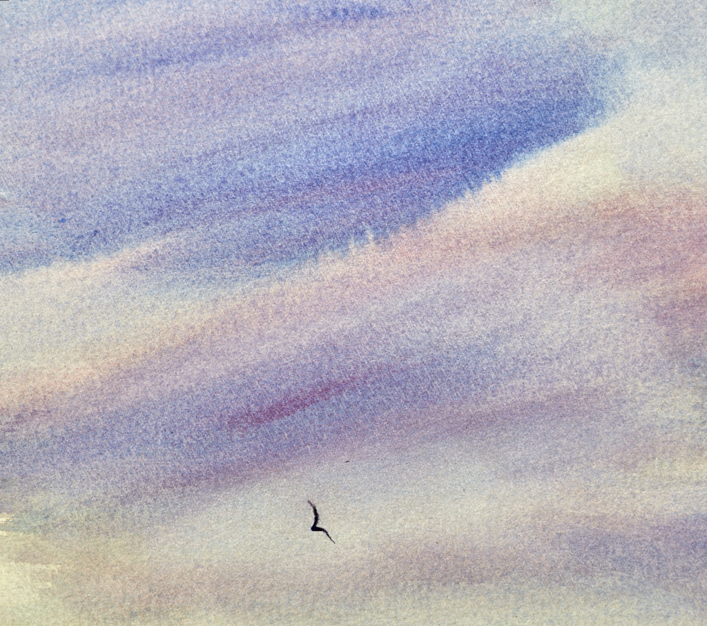 Light Beyond, St Annes original seascape watercolour painting by Timothy Gent - second detail view