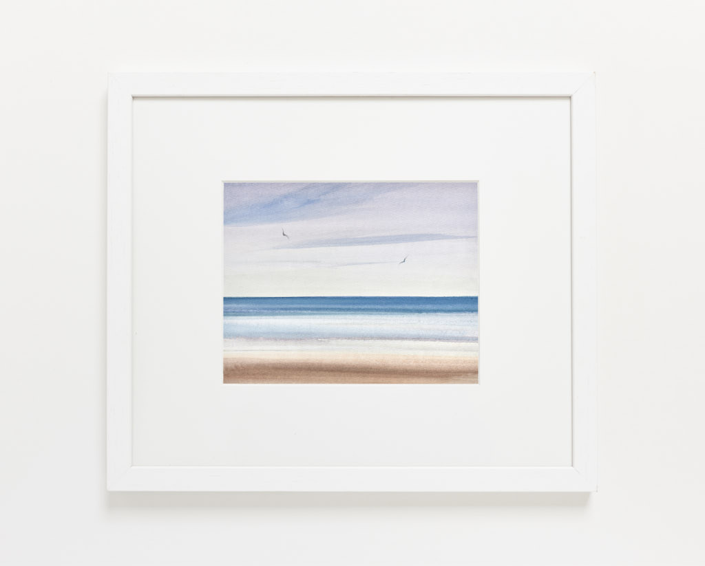 Peaceful sunset, St Annes-on-sea watercolour painting by Timothy Gent - example framed view