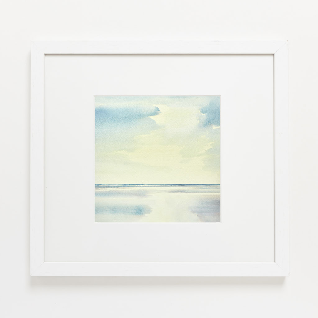 Shoreline, St Annes-on-sea watercolour painting by Timothy Gent - example framed view