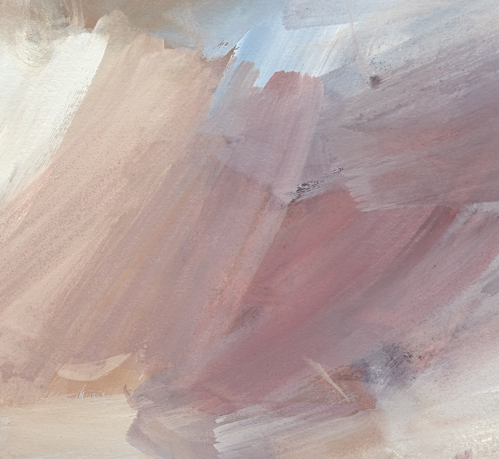 Skies over the sea original seascape watercolour painting by Timothy Gent - third detail view