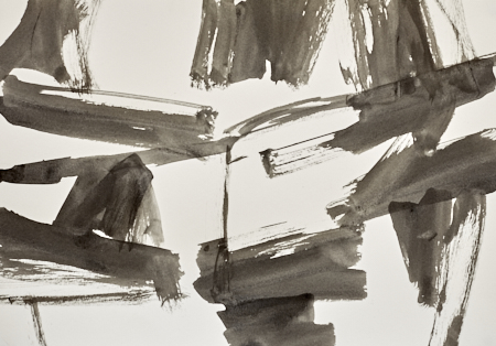 Abstract ink painting Shining tender by Timothy Gent with expressive coastal colours