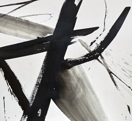 Abstract ink painting Torque Shear by Timothy Gent with expressive tones