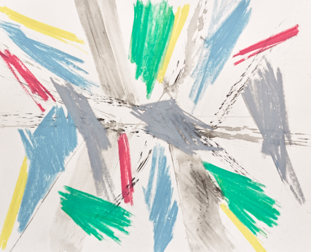 Abstract art Bright shore oil pastel - by Timothy Gent