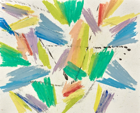 Abstract art Reverie oil pastel - by Timothy Gent