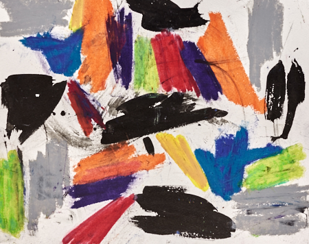 Abstract art Vibe oil pastel - by Timothy Gent